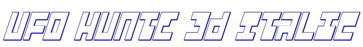 UFO Hunte 3D Italic шрифт